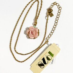 Blush Pink Rose Necklace